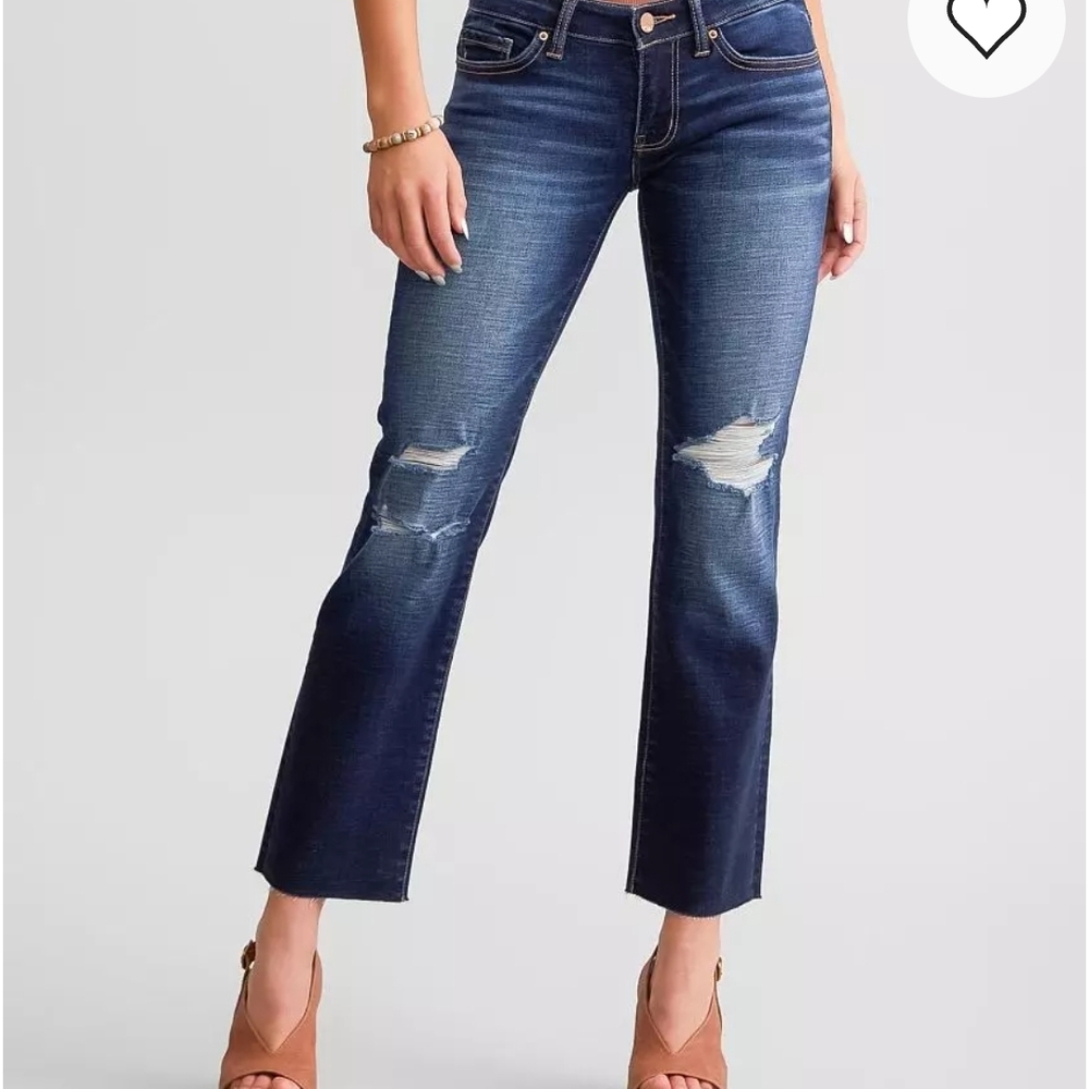 BKE Women's Dark Blue Straight Leg Jeans 28x27